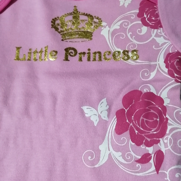 🔥SALE🔥 Glamajama Little Princess Frilly Baby Girl's Onesie NWT Size 3 Months - Picture 2 of 6
